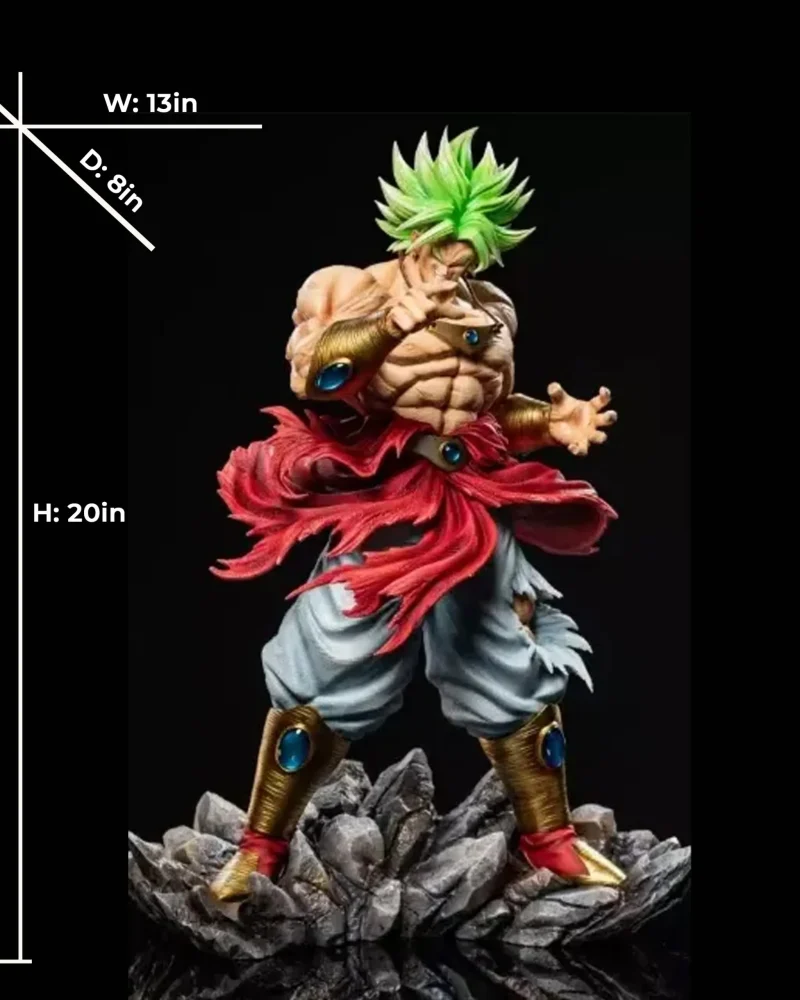【pre order】Dragon Ball SS4 Broly Rock Base Resin Statue 19.7inch -50cm