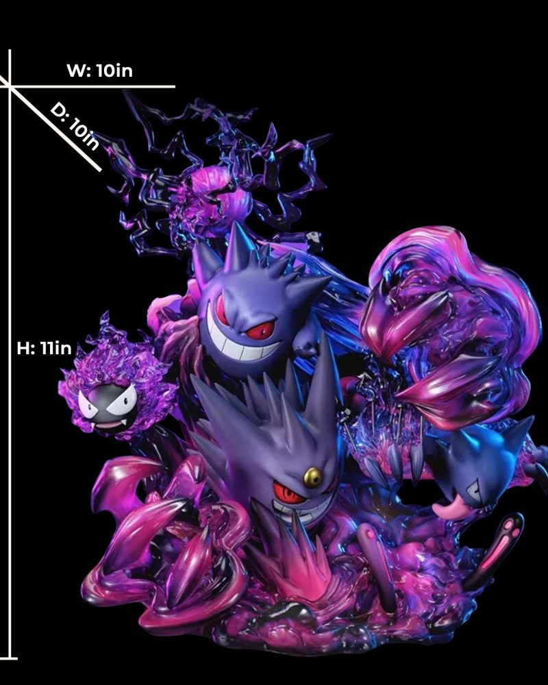 Pokemon Gengar Family Resin Statue