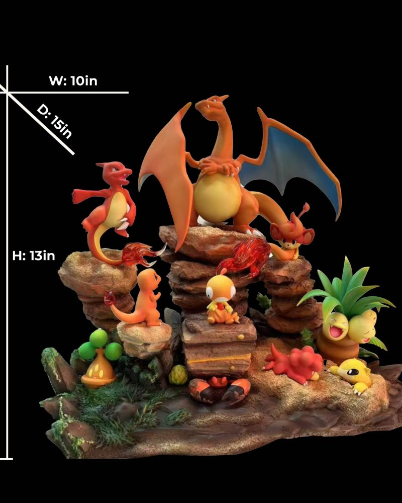 Pokemon Charizard Family Resin Statue