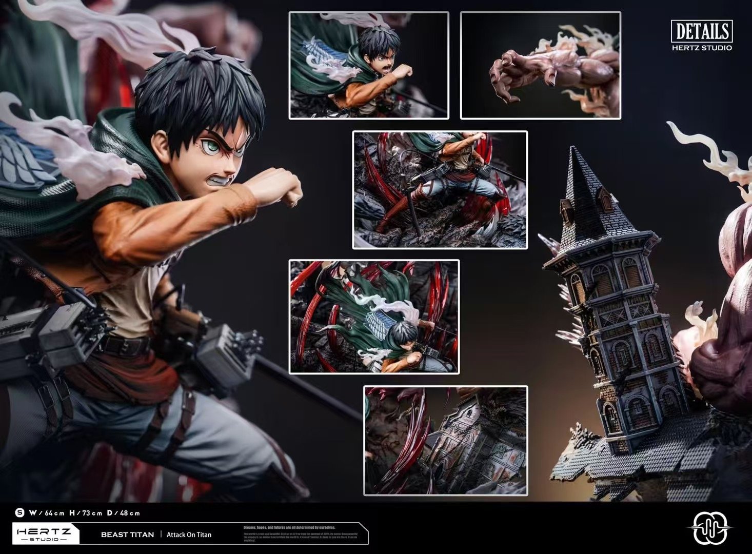 【pre order】 Eren Jaeger 1/6 Resin Statue – 73cm | Hertz Studio - Image 3