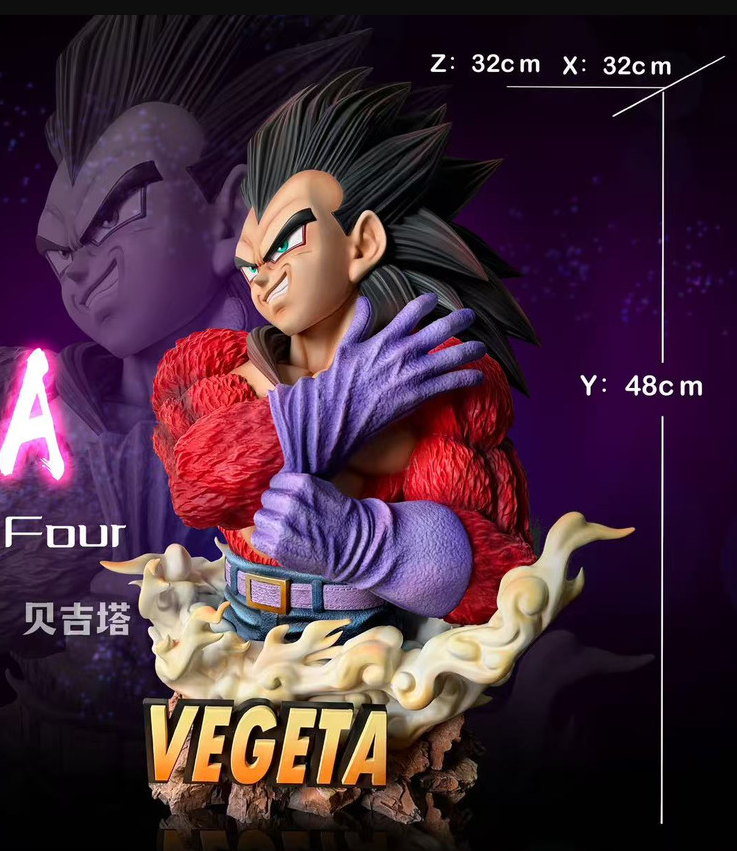 【pre order】SSJ4 Vegeta Resin Bust – 1/2 Scale Dragon Ball Statue - Image 5