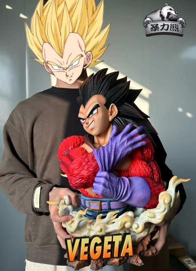 【pre order】SSJ4 Vegeta Resin Bust – 1/2 Scale Dragon Ball Statue - Image 2