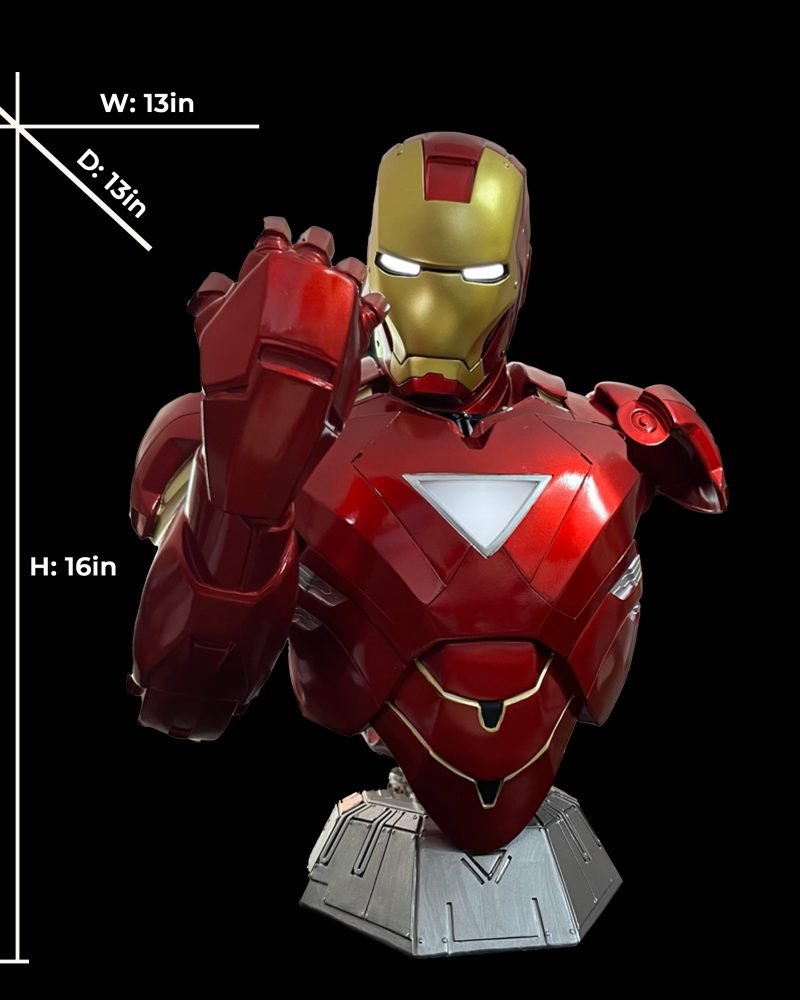Iron Man MK6 Mark 6 Bust Resin Statue With LED Light