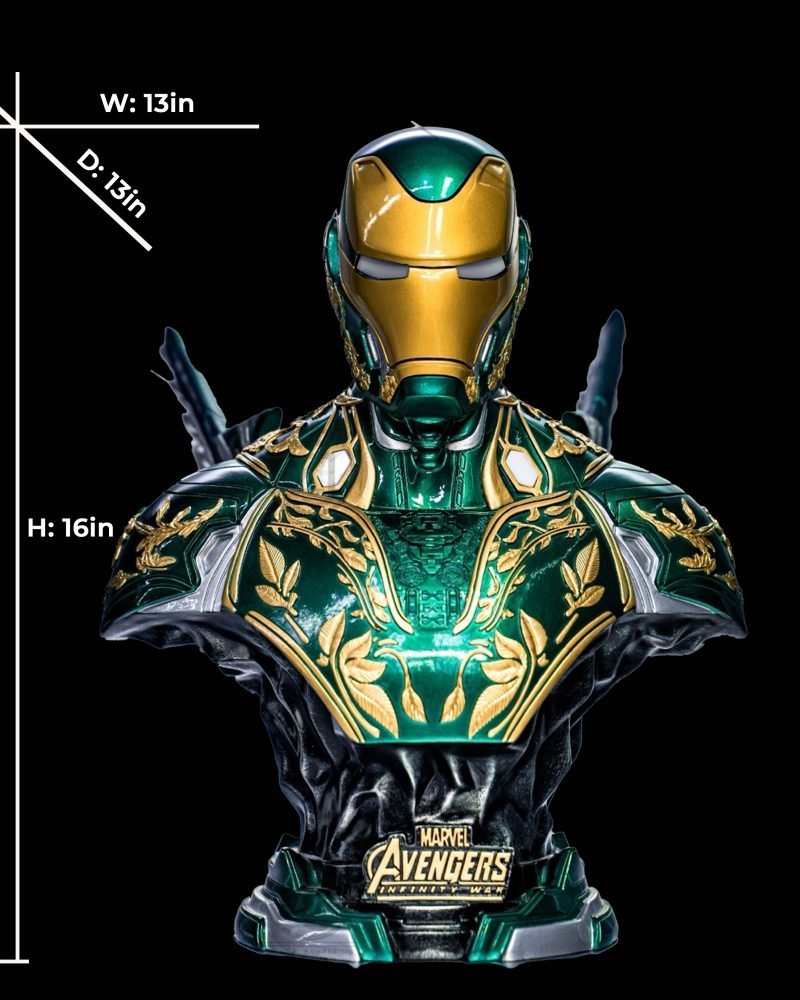 【pre order】Iron Man Bust Resin Statue with LED Lights 40cm