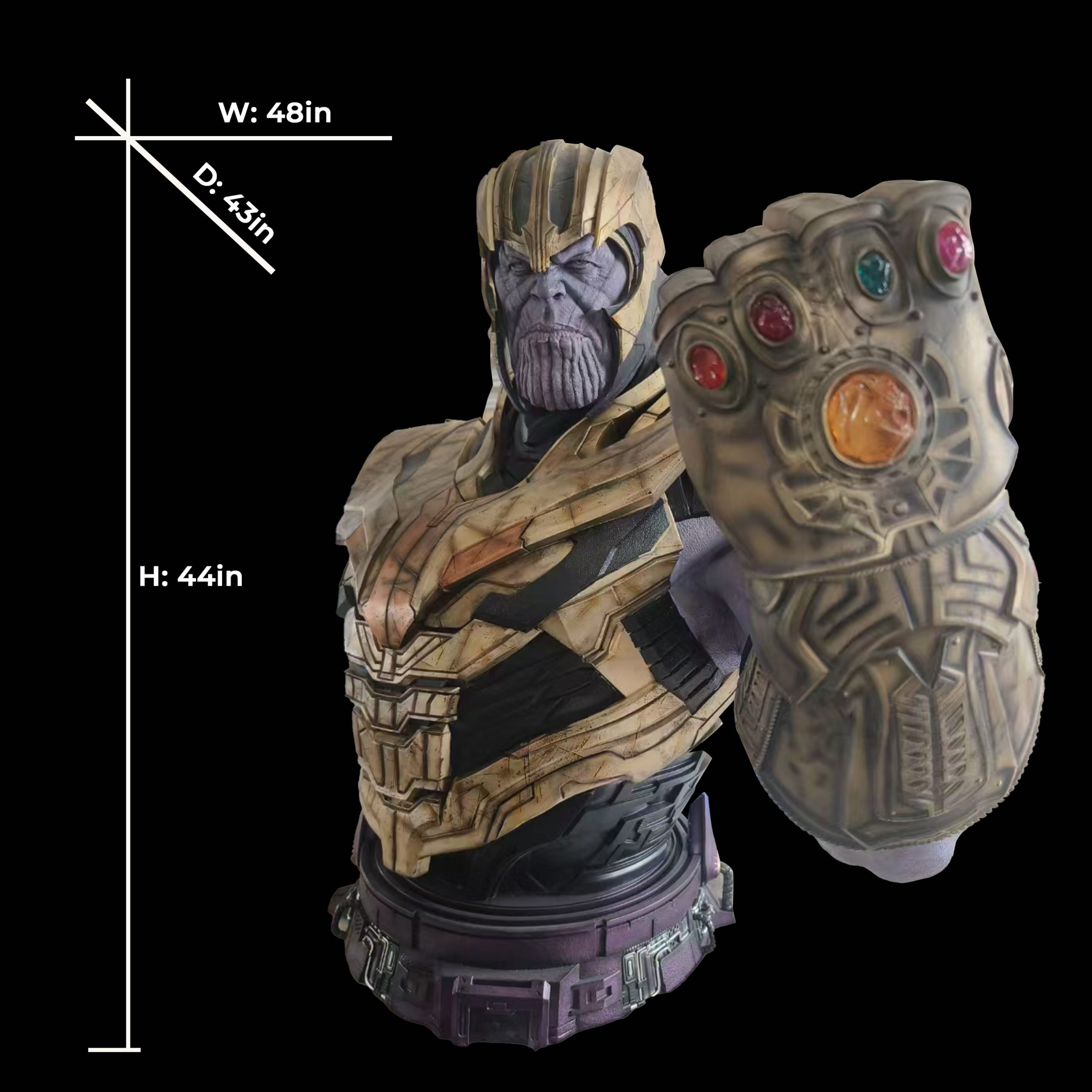 【pre order】Thanos Life-Size Bust Resin Statue Avengers Endgame 113cm