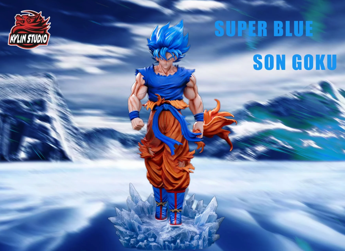 【pre order】 Dragon Ball SS Blue Son Goku Resin Statue – High-Quality 35.5cm Collectible Figure - Image 4