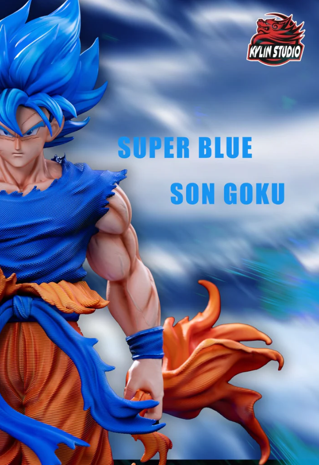 【pre order】 Dragon Ball SS Blue Son Goku Resin Statue – High-Quality 35.5cm Collectible Figure - Image 2