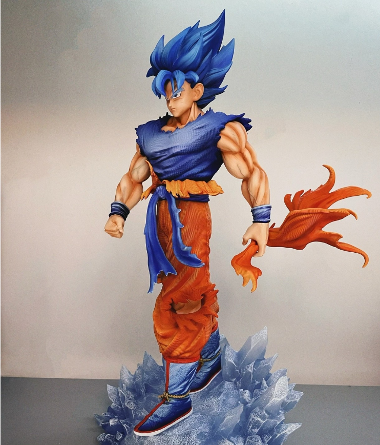 【pre order】 Dragon Ball SS Blue Son Goku Resin Statue – High-Quality 35.5cm Collectible Figure - Image 6