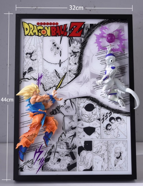 【pre order】Dragon Ball Goku Figure Frieza 3D Wall Light Painting Metal ...