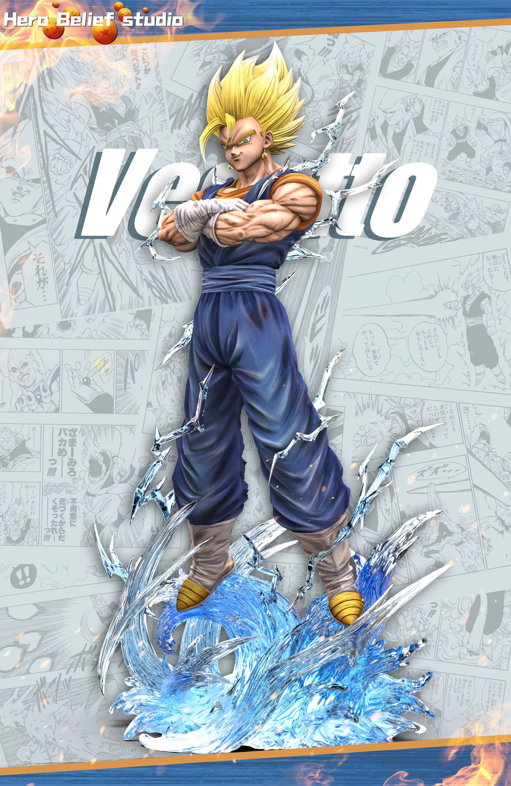 【pre order】 Dragon Ball Vegetto( Vegito ) 1/6 Resin Statue - Super Saiyan - Image 6