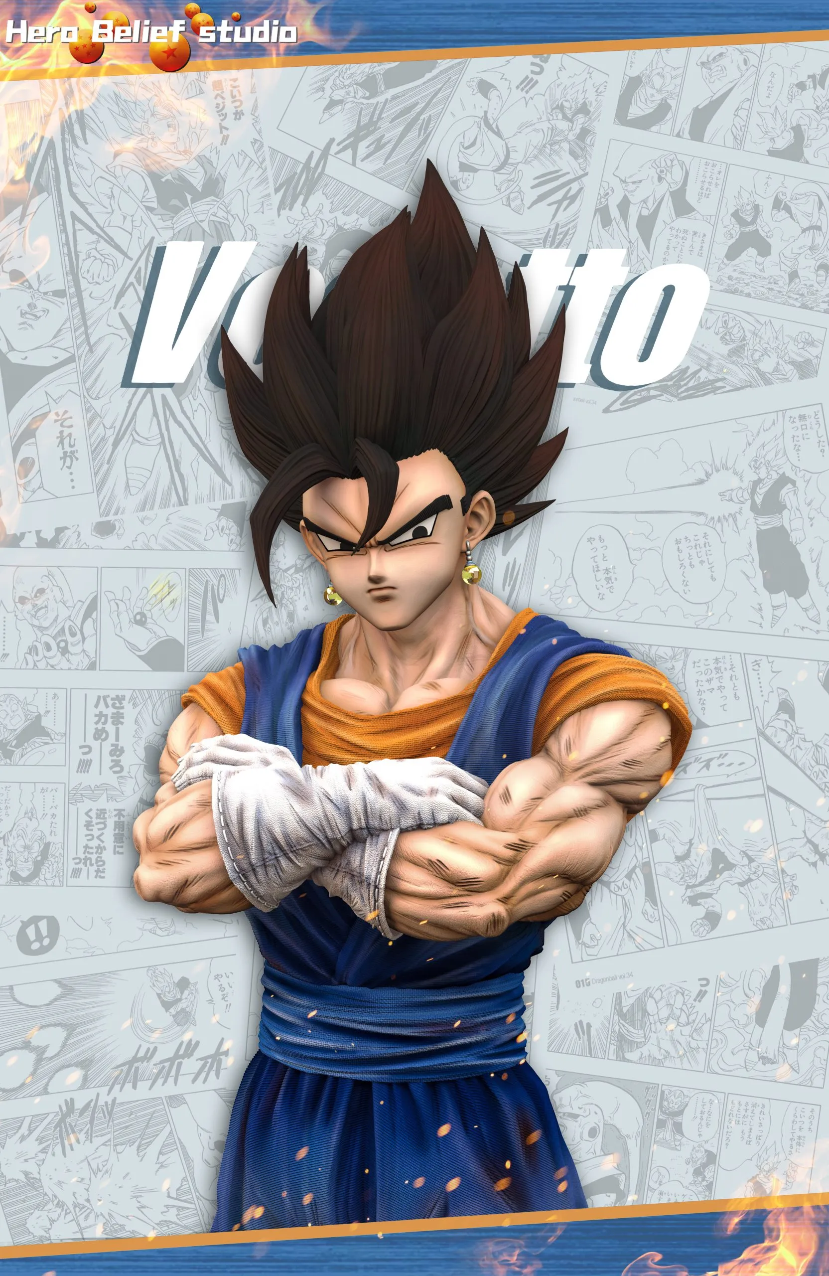 【pre order】 Dragon Ball Vegetto( Vegito ) 1/6 Resin Statue - Super Saiyan - Image 5