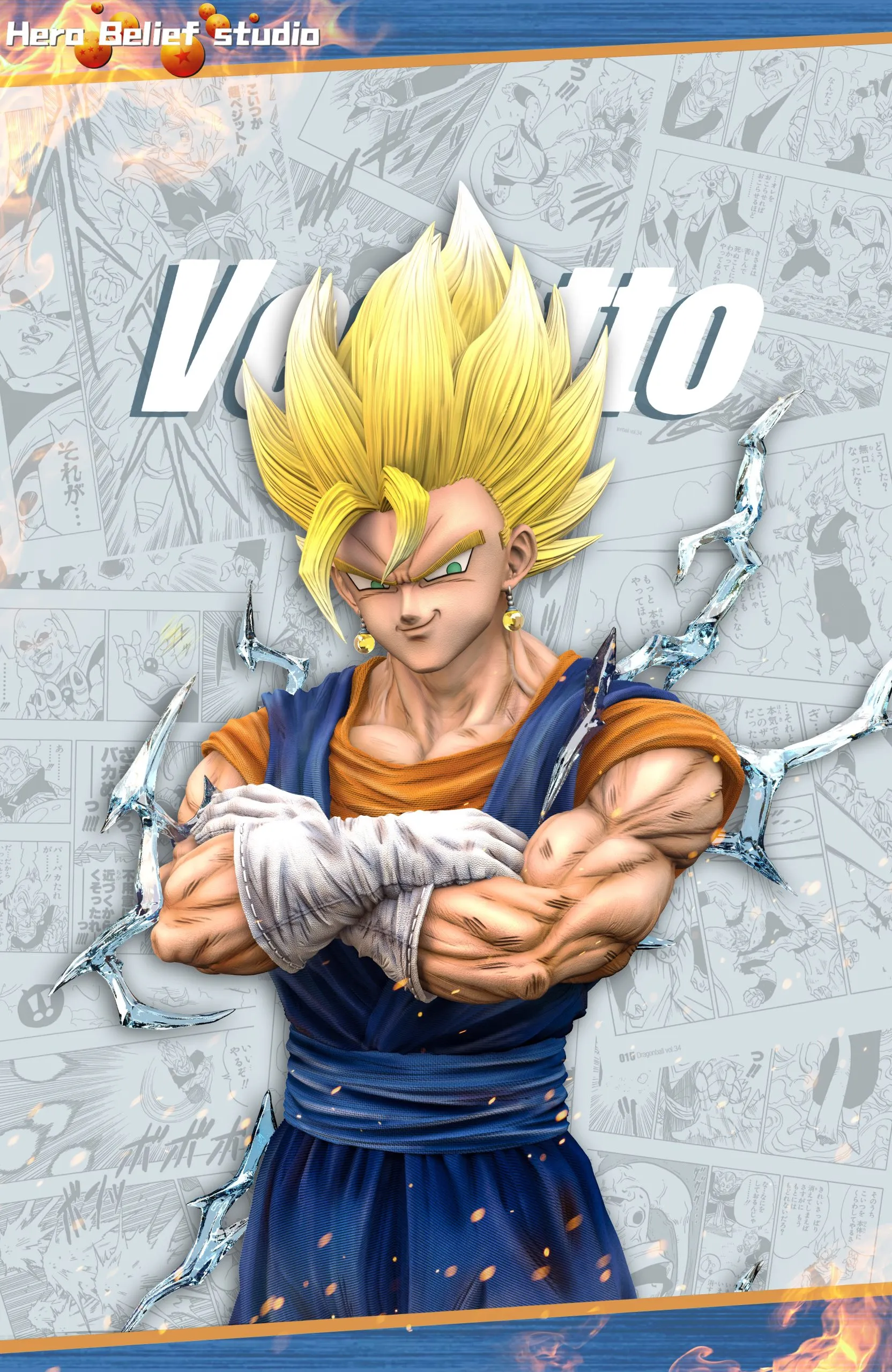 【pre order】 Dragon Ball Vegetto( Vegito ) 1/6 Resin Statue - Super Saiyan - Image 3