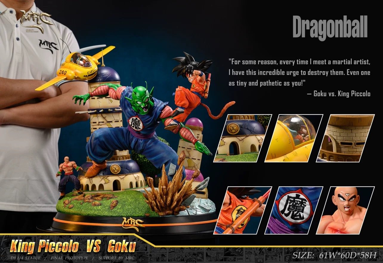 【pre order】MRC 1/4 King Piccolo vs Goku Statue - Dragon Ball Battle Scene - Image 5