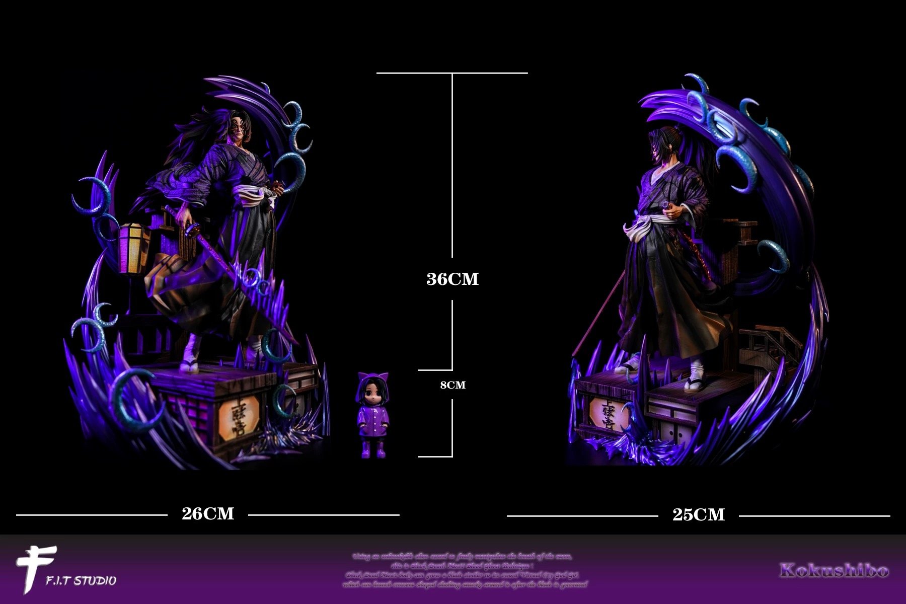 【pre order】Kokushibo 1/6 Statue - Demon Slayer 14.17inch Figure - Image 9