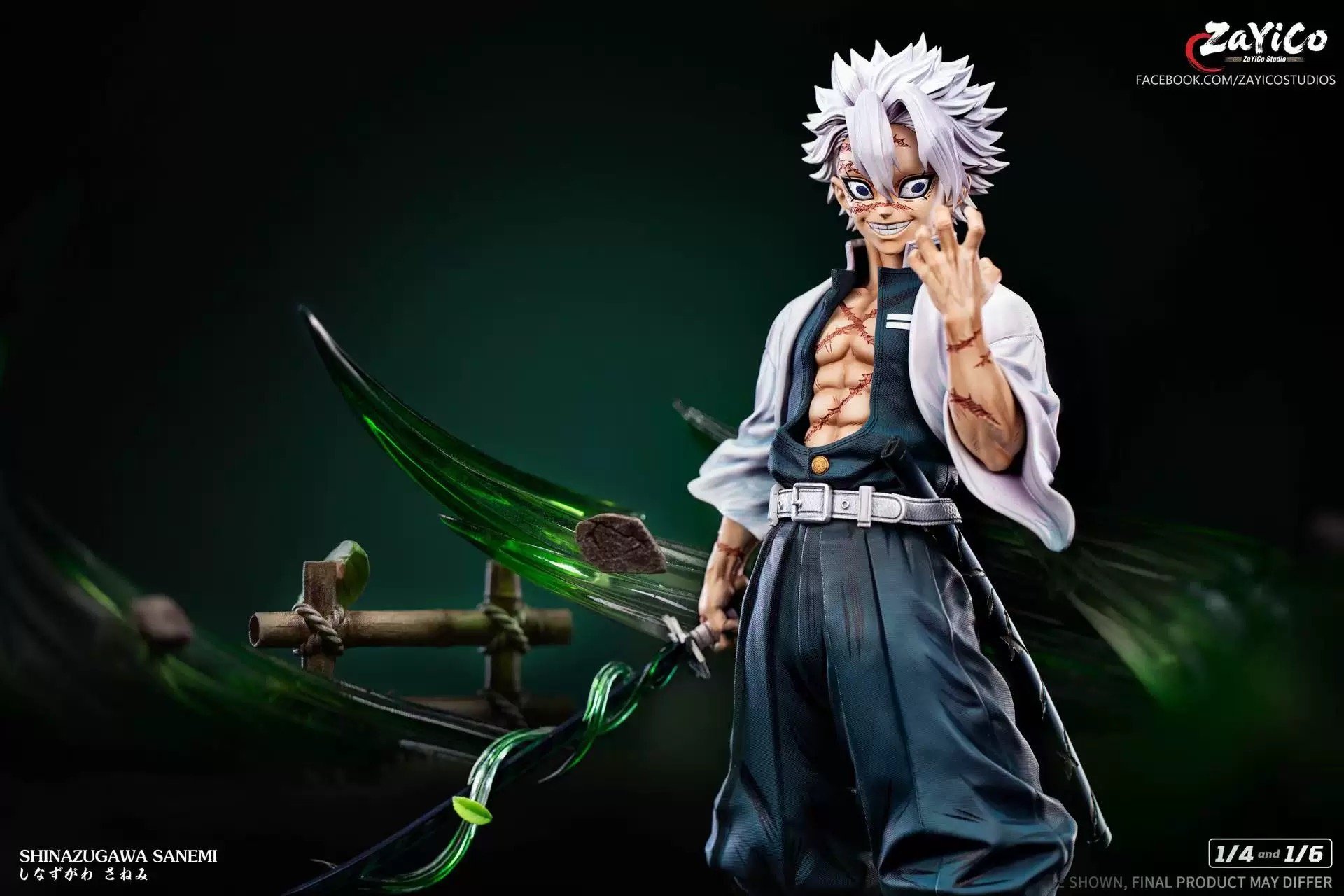 【pre order】Shinazugawa Sanemi 1/4 & 1/6 Statues - Demon Slayer resin - Image 4