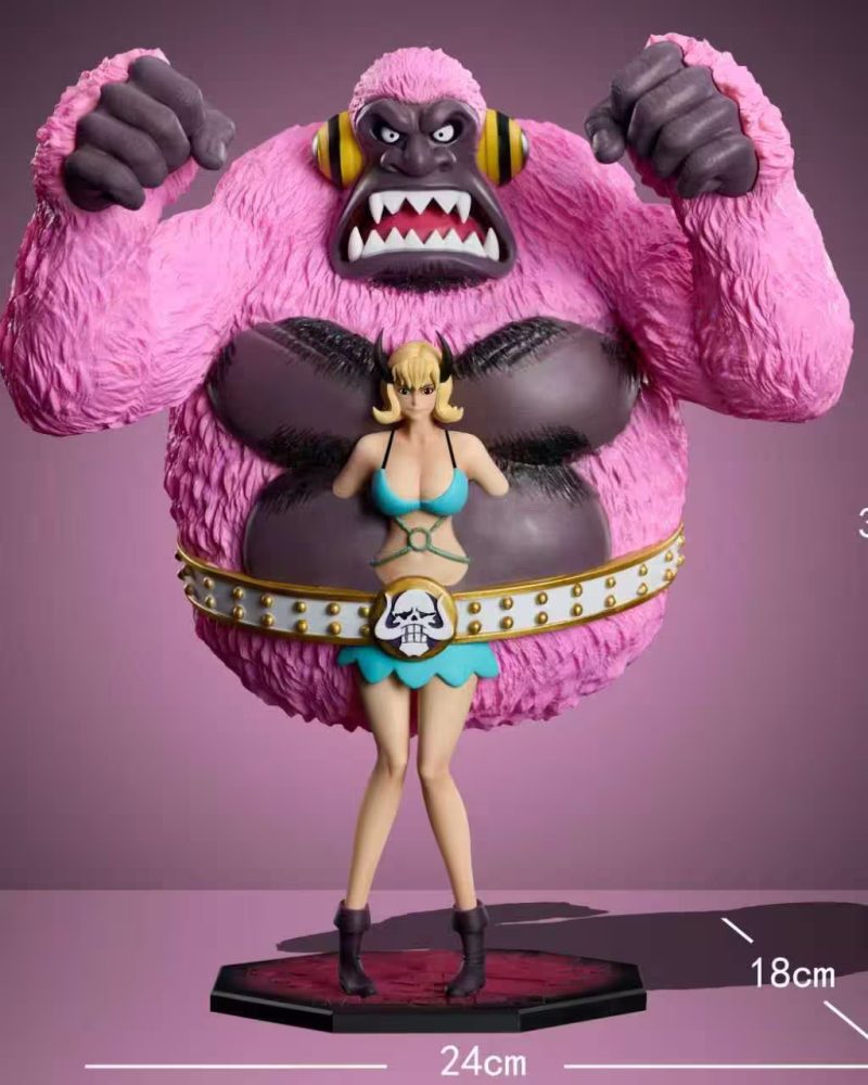 【Pre】One Piece Monster Figures - Jinbe & Pink Gorilla Statues