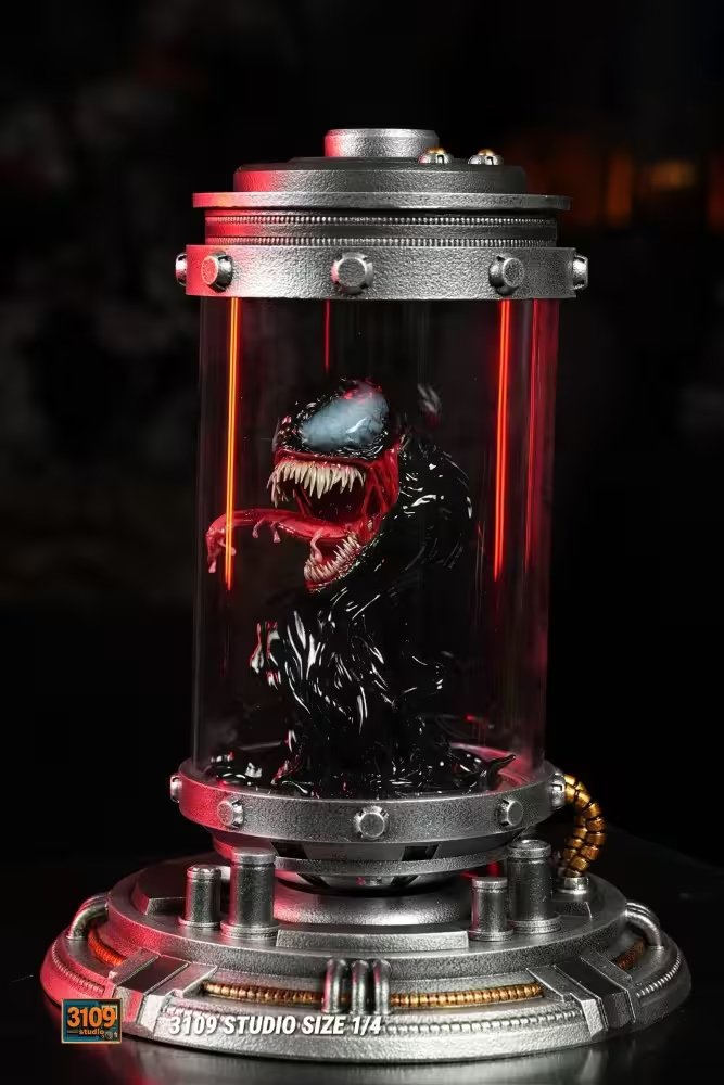 【pre order】Venom Symbiote Statue 3109 Studio Lab Cylinder Collectible - Image 4
