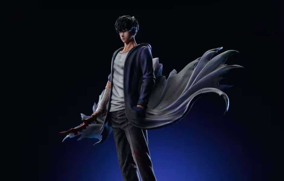 【pre order】Solo Leveling Sung Jin-woo Statue Hunter with Blue Blade - Image 3