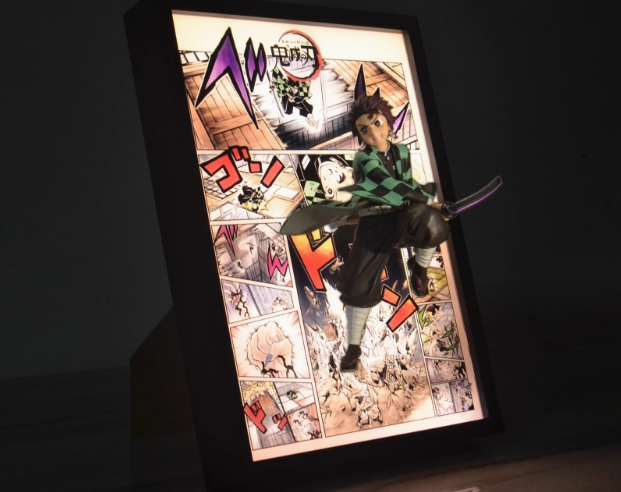 【pre order】Demon Slayer Kamado Tanjirou LED Light 3d Manga Painting