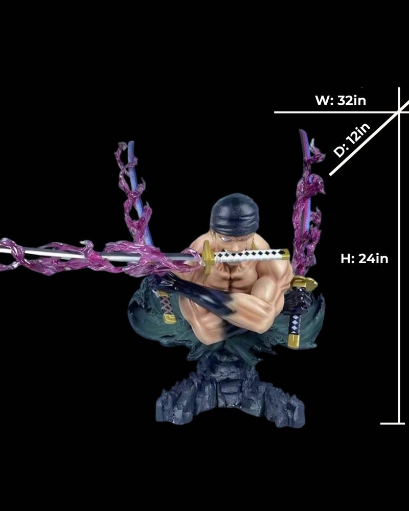 【pre order】 One Piece  Three-Sword Style Zoro Bust Resin Statue