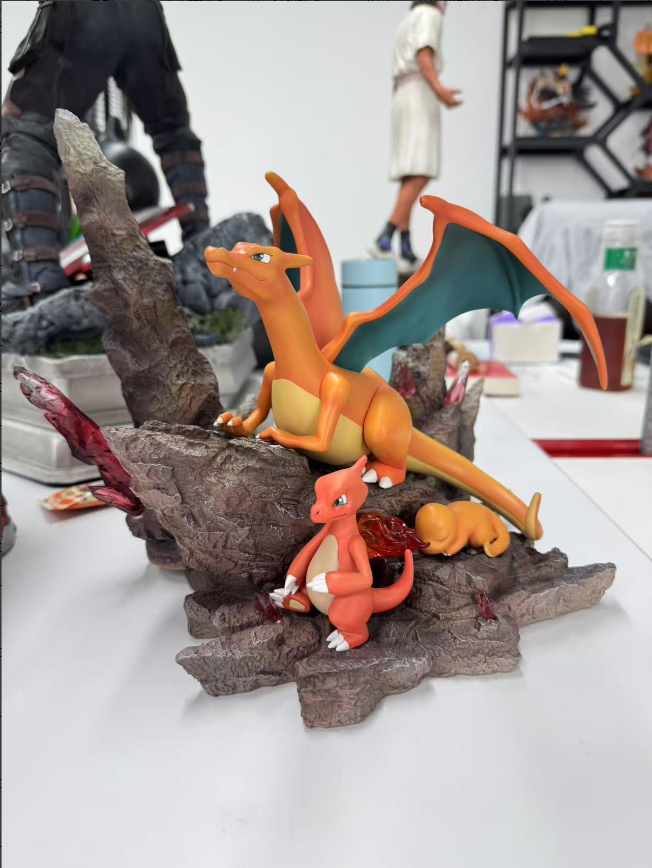 【in Stock】Charizard Family Resin Statue GK Model Painted Collection