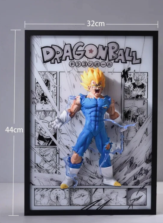 【pre order】 Dragon Ball Z Majin Vegeta 3D LED Wall Art  Comic Scene Light Box