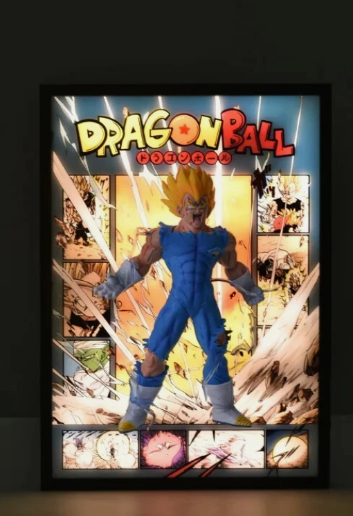 【pre order】 Dragon Ball Z Majin Vegeta 3D LED Wall Art Comic Scene Light Box - Image 2