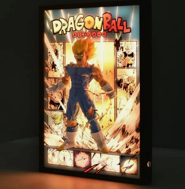 【pre order】 Dragon Ball Z Majin Vegeta 3D LED Wall Art Comic Scene Light Box - Image 3