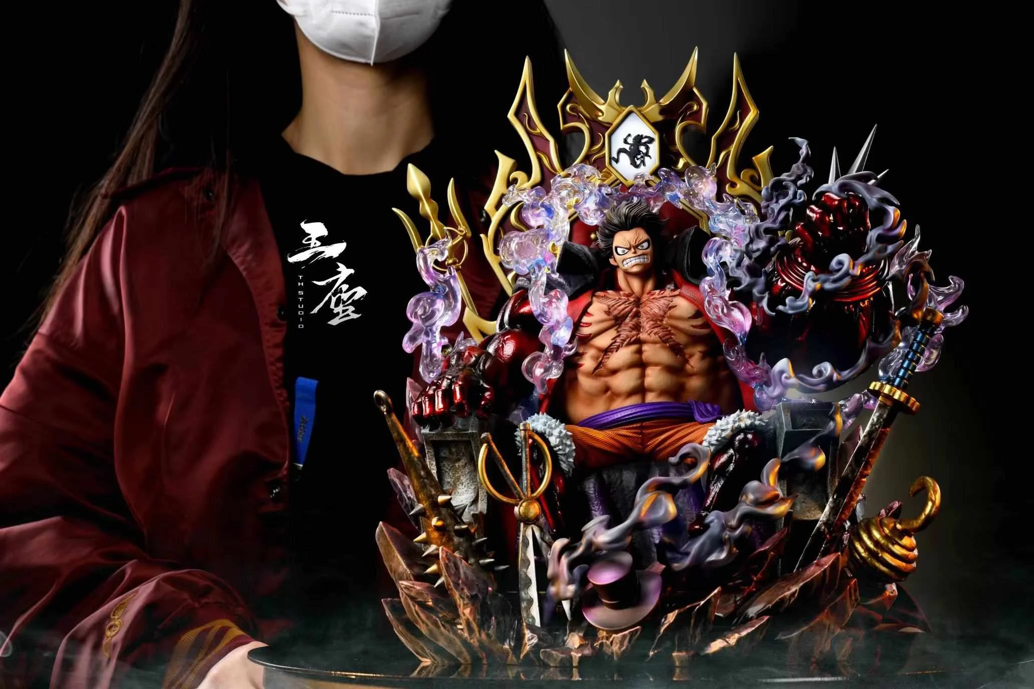 【pre order】ONE PIECE Crowned Throne Monkey D. Luffy Resin Statue - Image 2
