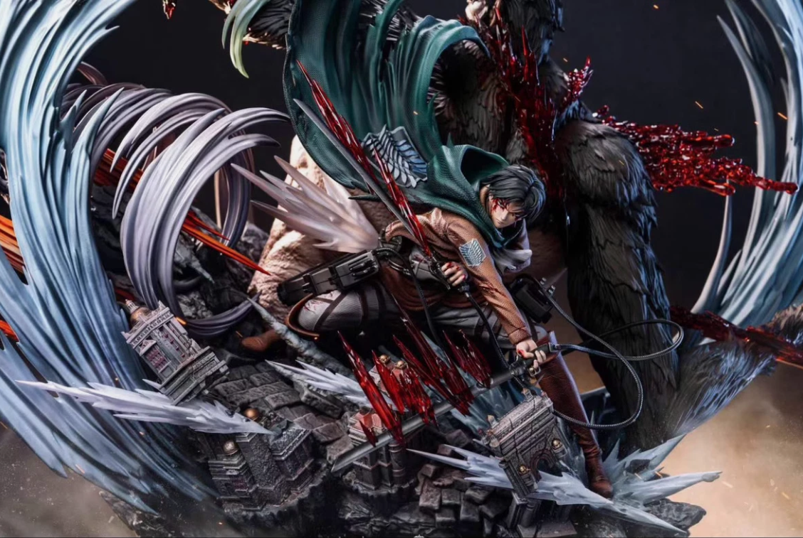 【pre order】Attack on Titan Levi Ackerman VS Beast titan Resin Statue - Image 7