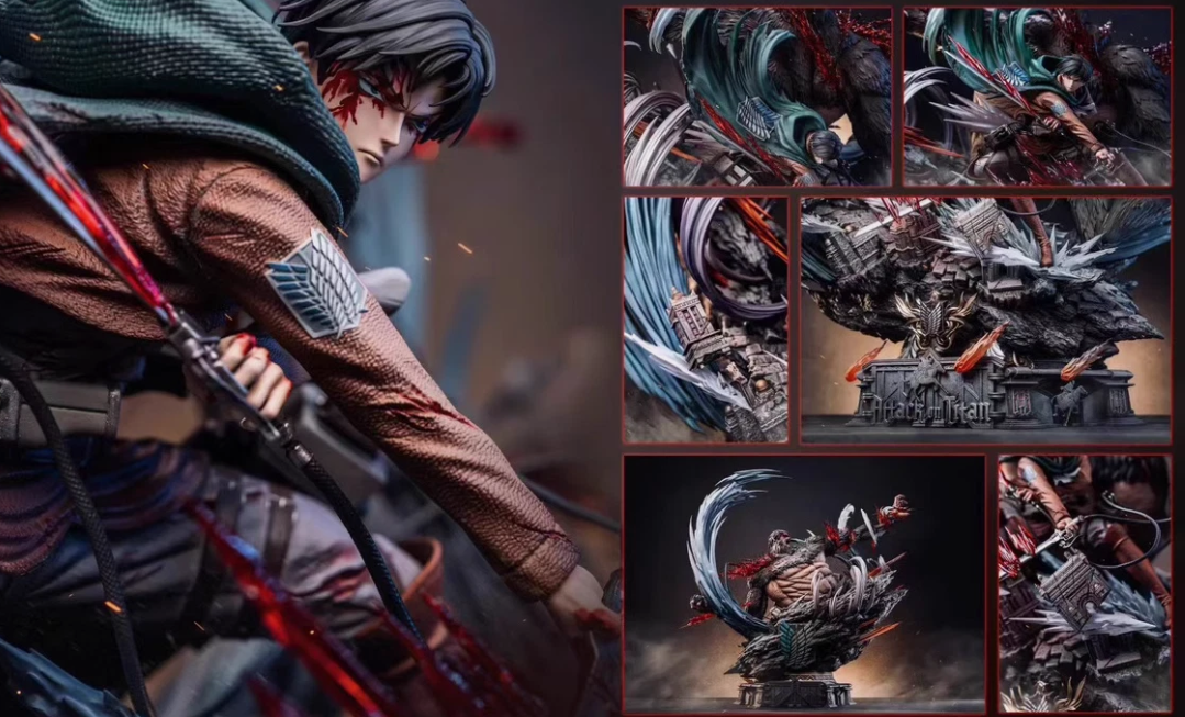 【pre order】Attack on Titan Levi Ackerman VS Beast titan Resin Statue - Image 6