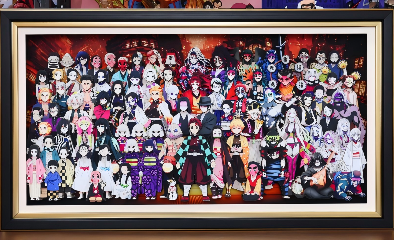 【in Stock】Demon Slayer Family 3D Wall Art – Decorative Painting
