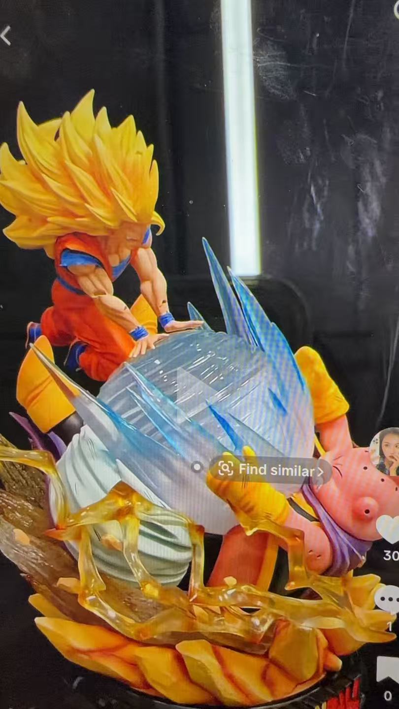 【pre order】Dragon Ball Super Saiyan 3 Goku Vs Buu Resin Statue - Image 7