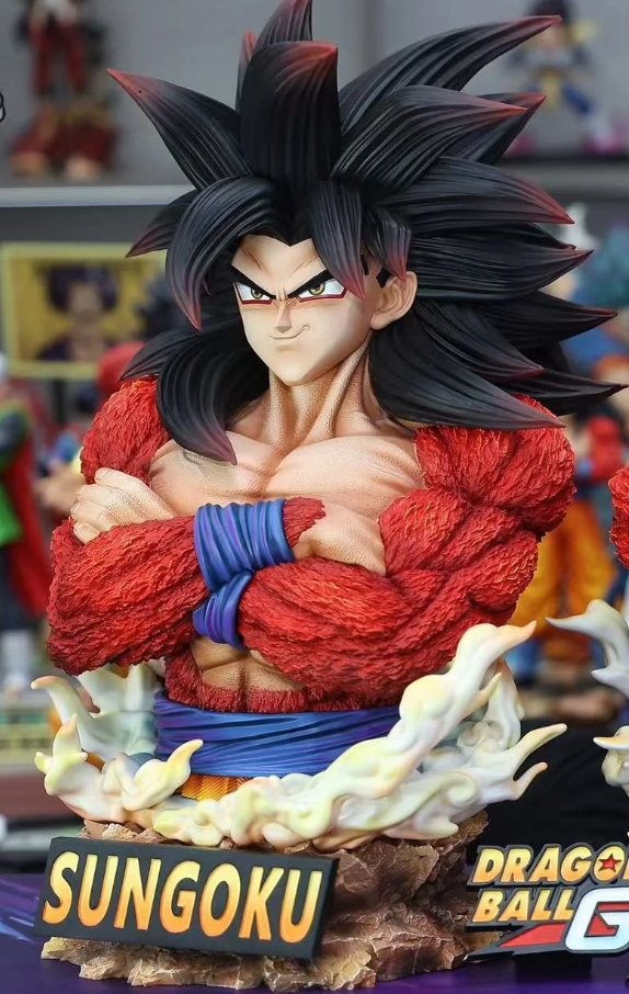 【pre order】Dragon Ball Super Saiyan 4 Son Goku Bust Resin Statue - Image 2