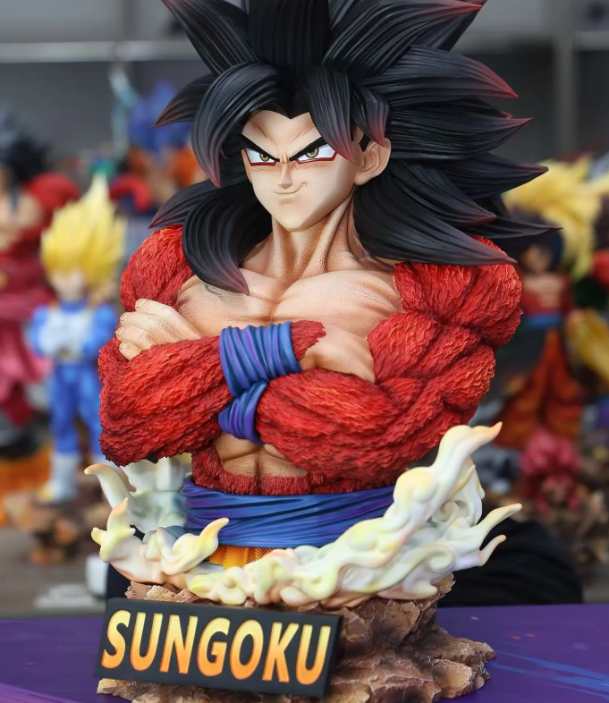 【pre order】Dragon Ball Super Saiyan 4 Son Goku Bust Resin Statue - Image 3