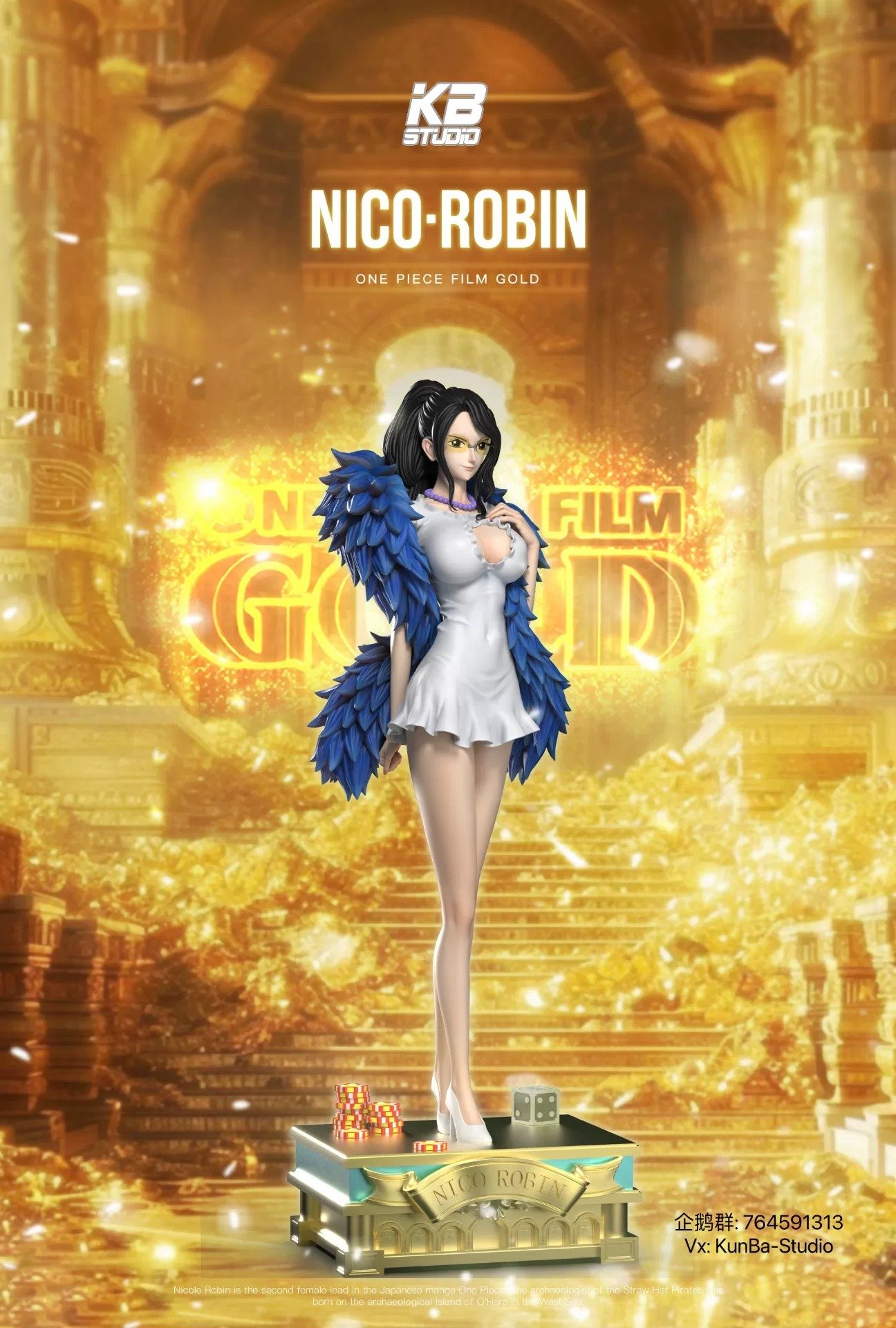 【pre order】One Piece Gold Robin Resin - Image 4