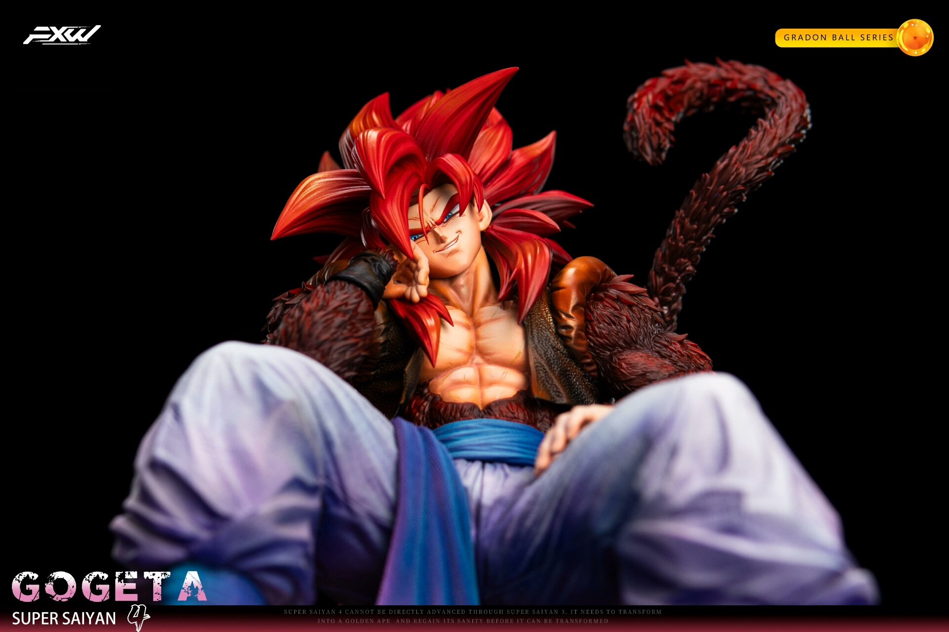 【pre order】FXW DRAGON BALL Seated Gogeta Resin SSJ4 - Image 4