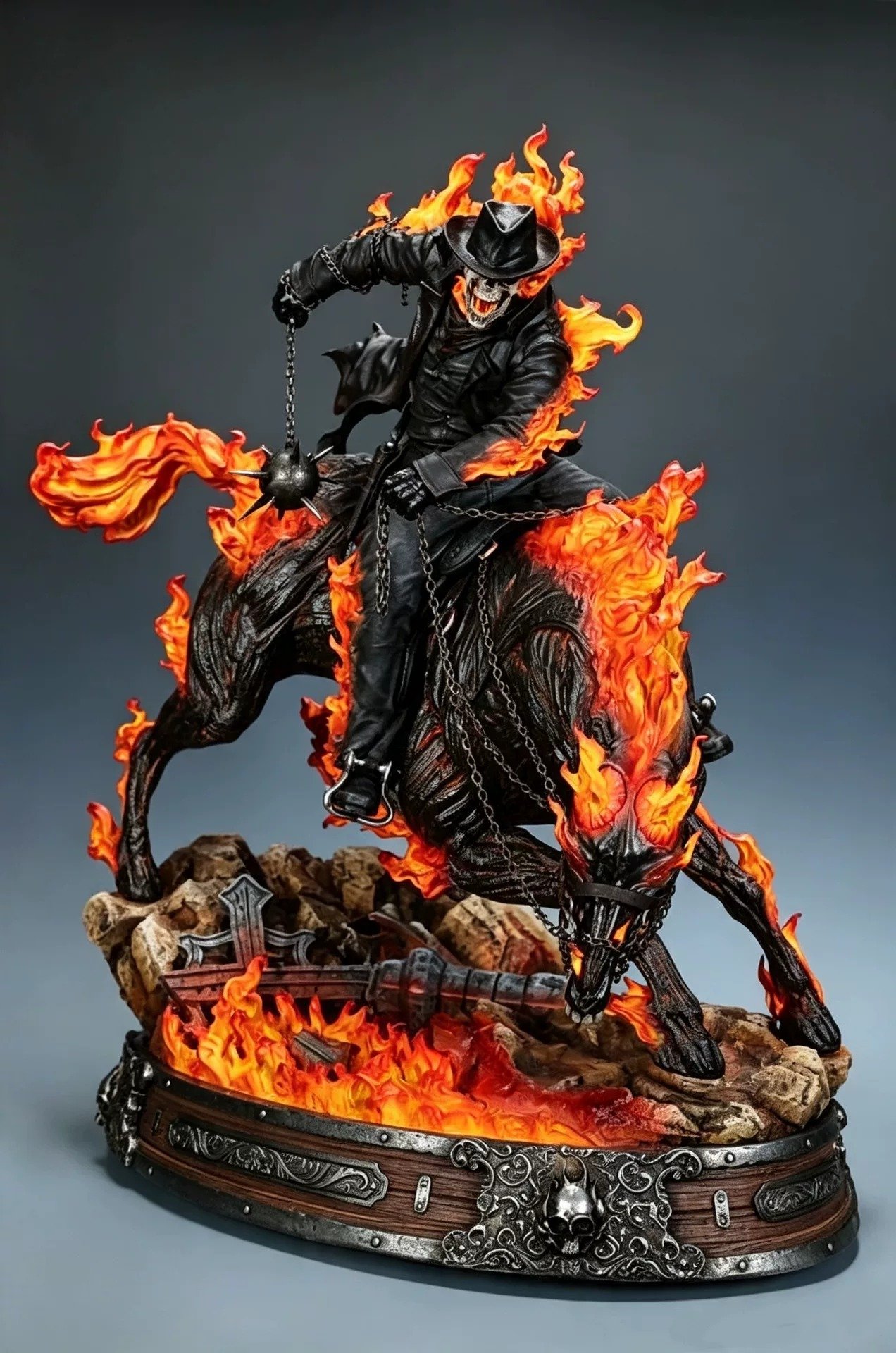 【pre order】XM Studios Ghost Rider Horseback 1/4 Statue GK