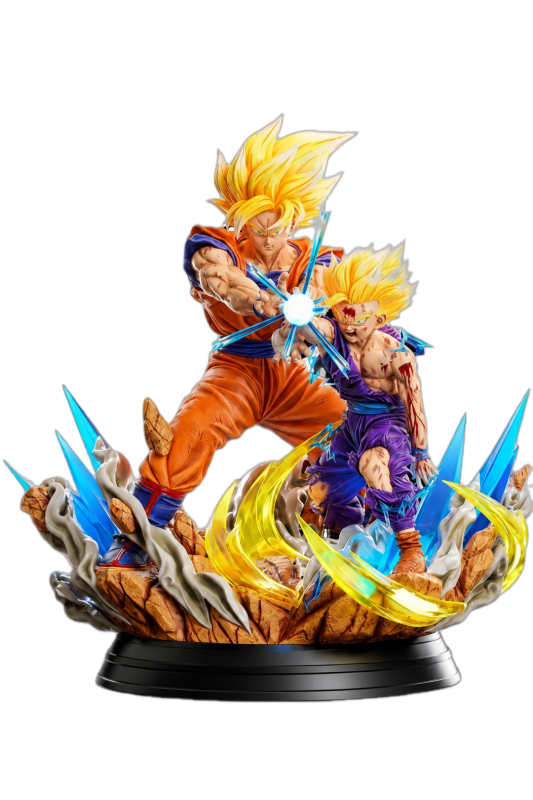 【pre order】Dragon Ball Z Goku And Gohan Kamehameha Resin Statue  1/4